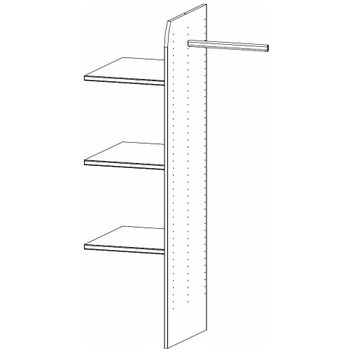 Orange Plus 80cm Width Clothes Rail and 3 Shelves Interior Division Wardrobe