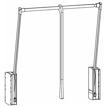 Orange Plus Compartment Clothes Lift 90cm Width Decor