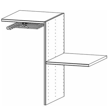 Orange Plus 90cm Width 2 Shelves and Trouser Holder Interior Division Wardrobe