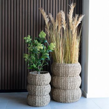 Set of 2 Sarbas Basket Seagrass Natural Decor