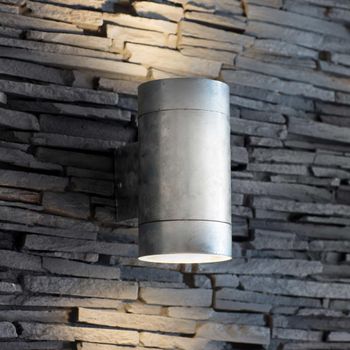 St Ives Grey Metal Large Up and Down Light