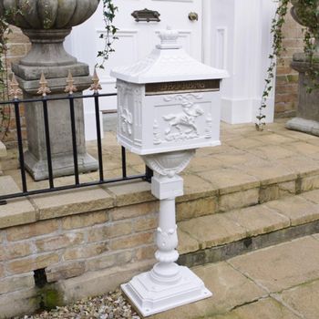 White Aluminium Post Box