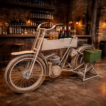 Grey Metal Motorcycle Style Bar Unit
