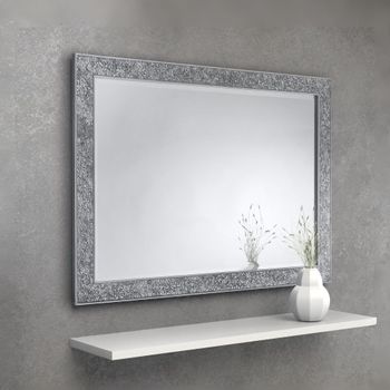 Staccato Silver Rectangular Wall Mirror
