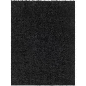 Cloudy Shaggy High Pile Black Rug - Sizes Available