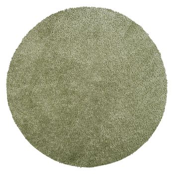 Cloudy Shaggy High Pile Green Round Rug - Sizes Available