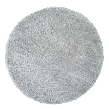 Cloudy Shaggy High Pile Light Grey Round Rug - Sizes Available
