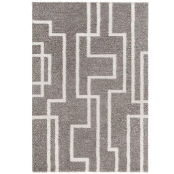 Cloudy Modern Shaggy Grey Rug - 160cm x 213cm