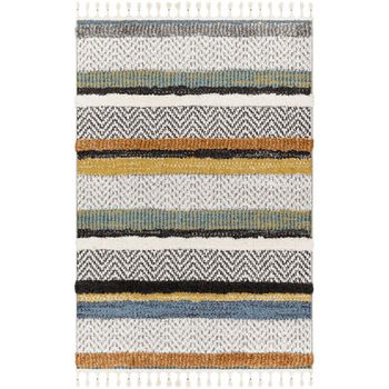 Lofty Shaggy Modern Boho Plush Pile Cream Rug - Sizes Available