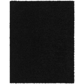 Moda Shaggy High Pile Black Rug - Sizes Available