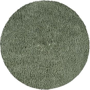Moda Shaggy Solid Color Plush Pile Green Round Rug - Sizes Available