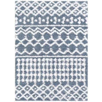 Urban Boho Shaggy Denim Blue Rug - Sizes Available
