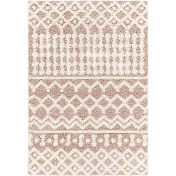 Urban Boho Shaggy Dusty Pink Rug - Sizes Available