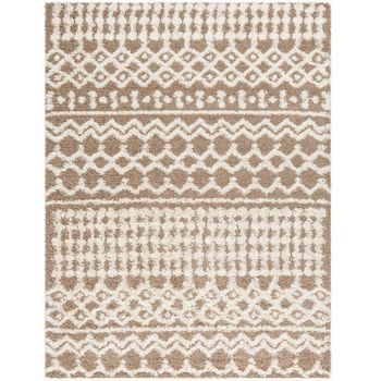 Urban Boho Shaggy Brown Medium Rug - Sizes Available