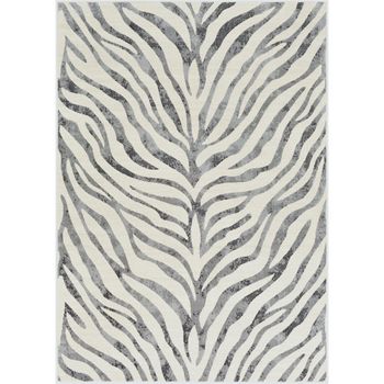 City Boho Zebra Charcoal Rug - Sizes Available
