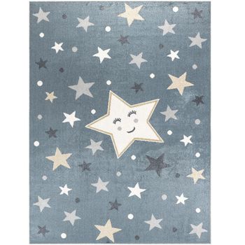 Lillian Machine Washable Blue Kids Rug - Sizes Available