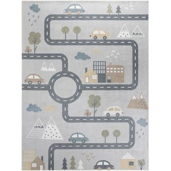 Lillian Machine Washable Light Grey Kids Rug - Sizes Available