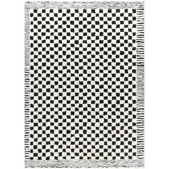 Freud Checkered Ivory and Black Rug - Sizes Available