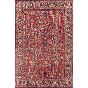 Iris Vintage Oriental Boho Burnt Orange Rug - Sizes Available