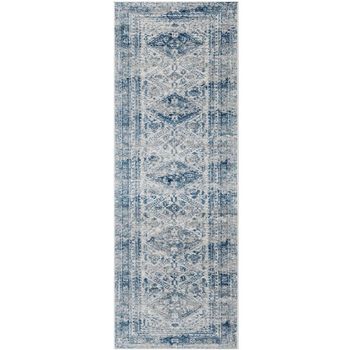 Monte Carlo Oriental Vintage Blue Runner - 80cm x 220cm