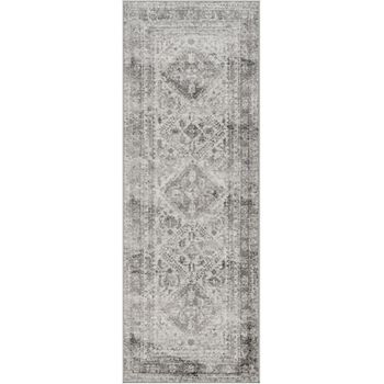 Monte Carlo Oriental Vintage Grey Runner - 80cm x 220cm