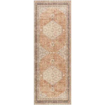 Lila Vintage Oriental Boho Brown Runner - 80cm x 220cm