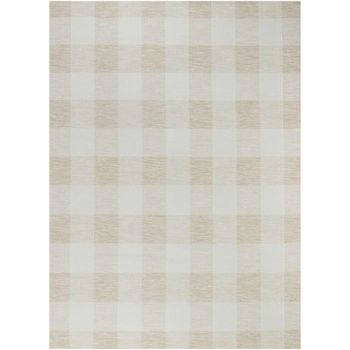 Barbados Checkered Beige Rug - 160cm x 213cm