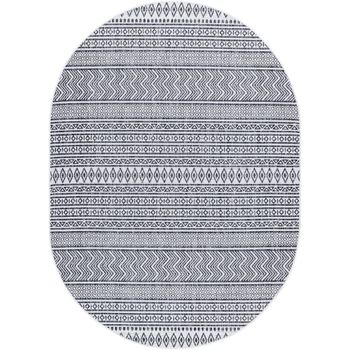 Eagean Grey Round Oval Rug - 160cm x 160cm
