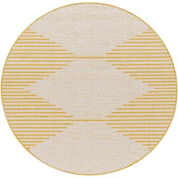 Eagean Yellow Round Rug - EAG2433 - 160cm x 160cm
