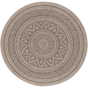 Encore Tan Jute Look Round Rug - ENC2302 - Sizes Available