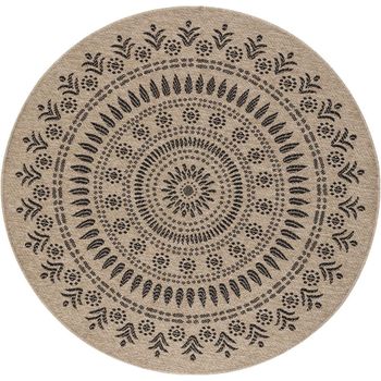 Encore Tan Jute Look Round Rug - ENC2304 - Sizes Available