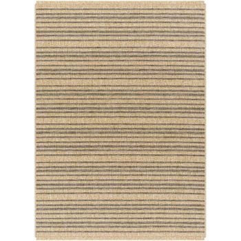 Mirage Cottage Brown Jute Look Striped Rug - Sizes Available