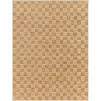 Pismo Brown Beach Jute Checkered Rug - Sizes Available