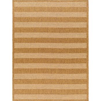 Pismo Brown Beach Jute Striped Rug - Sizes Available