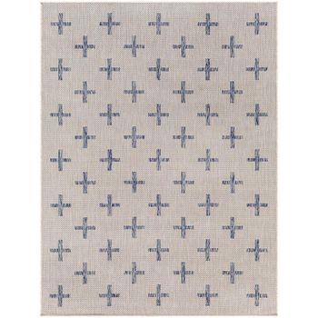 Tuareg Ivory and Blue Rug - TRG2358 - Sizes Available