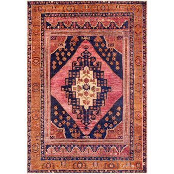 Amelie Machine Washable Vintage Multicolour Rug - Sizes Available