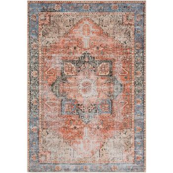 Amelie Machine Washable Vintage Red Rug - Sizes Available