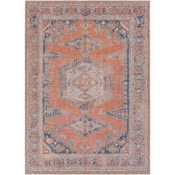 Colin Machine Washable Vintage Orange Rug - Sizes Available