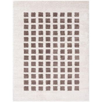 Fossay Ivory and Dark Brown Rug - FSG2318 - Sizes Available