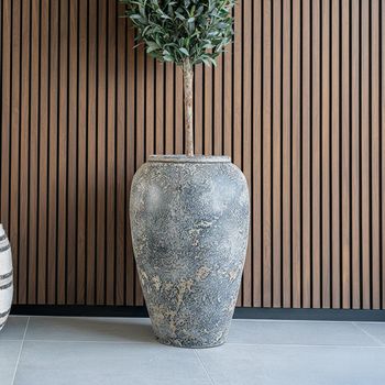 Capelo Decoration Pot 47cm x 69cm Grey Terracotta