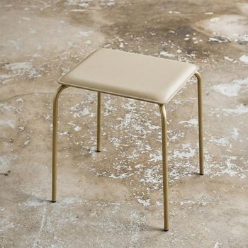 Esa Beige Metal Stool