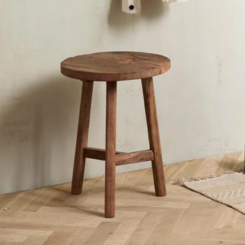 Molopo Reclaimed Wood Round Stool