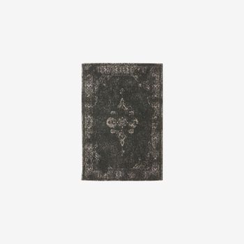 Set of 2 Grand Woven Black Rug - 90cm x 60cm
