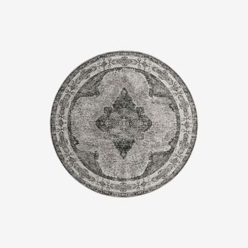 Venus Woven Dusty Grey Round Rug - 240cm x 240cm