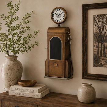 Gold Metal Wall 1 Door Clock