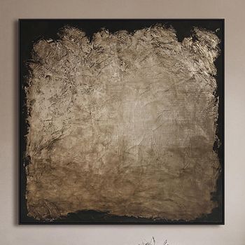 Rival Wall Art Black and Gold Pine, Hessian, Polystyrene