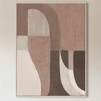 Tatu Left Wall Art Brown Pine, Canvas, Polystyrene