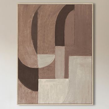 Tatu Right Wall Art Brown Pine, Canvas, Polystyrene