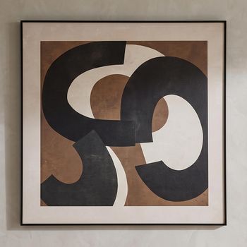 Euphoria Right Wall Art Brown Glass, Paper, Aluminium