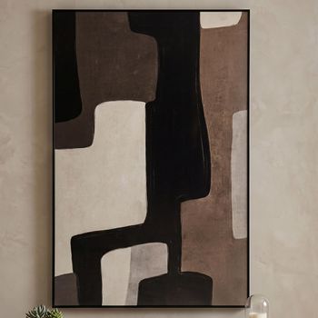 Mirage Right Wall Art Brown Glass, Paper, Aluminium